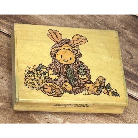 Boyds Collection Ltd H21028 Mannheim THE Eco Moose UPTOWN Rubber Stamp BB-21028 - Picture 1 of 6